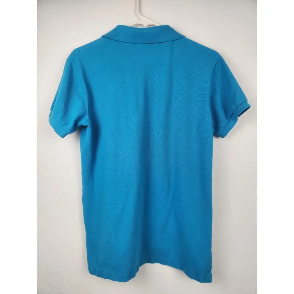 Vintage Polo Ralph Lauren Polo Shirt Turquoise Blue Men Small Logo Short Sleeve